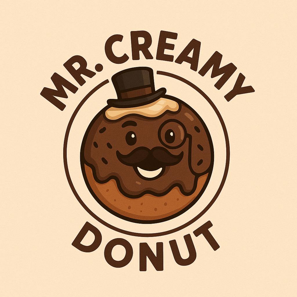 Mr. Creamy Donut Logo